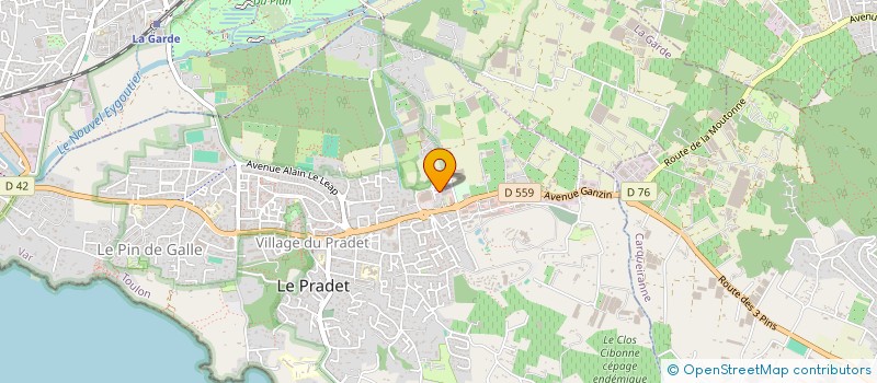 localisation de l'entreprise DOCTEUR JUBE  LE PRADET