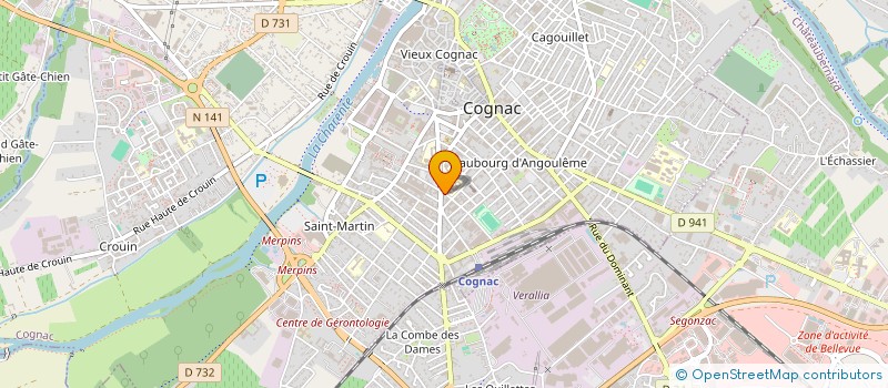 localisation de l'entreprise DOCTEUR LAMINE BENDAOUD  COGNAC