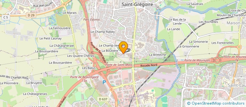 localisation de l'entreprise DOCTEUR LAURENT BAVEREL à SAINT-GREGOIRE