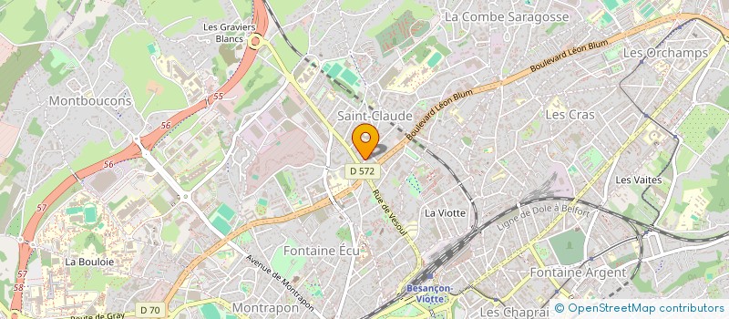 localisation de l'entreprise DOCTEUR MONNIER CHIRURGIE ESTHETIQUE à BESANCON