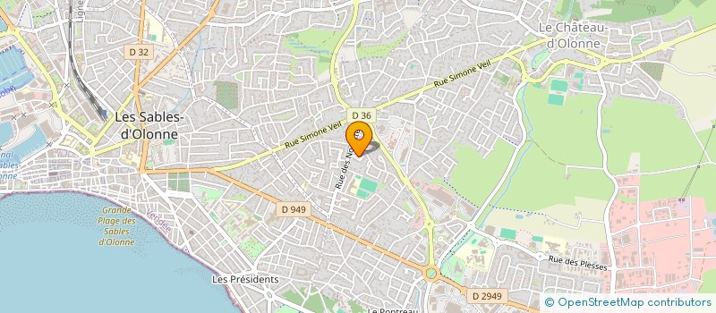 localisation de l'entreprise DOCTEUR NICOLAS GAGNON-ANESTHESIE REANIMATION  LES SABLES-D'OLONNE