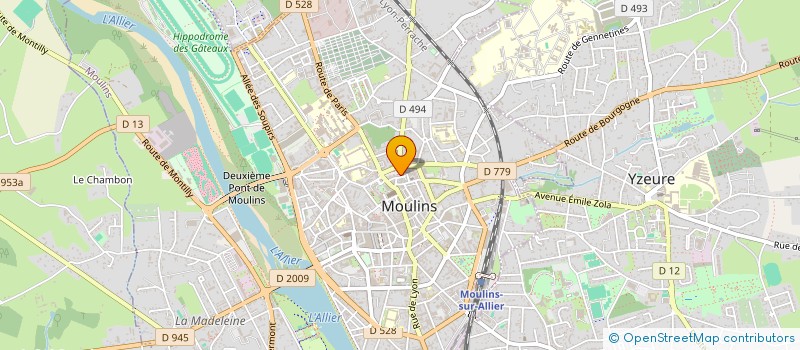 localisation de l'entreprise DOCTEUR PIERRE BRUET à MOULINS