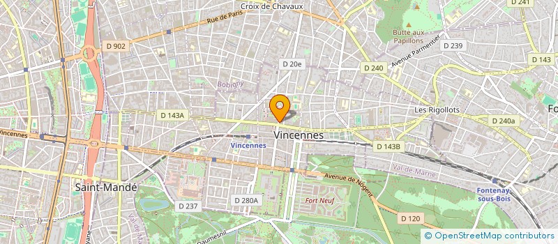 localisation de l'entreprise DOCTEUR VETERINAIRE GUILLAUME PAYEN à VINCENNES