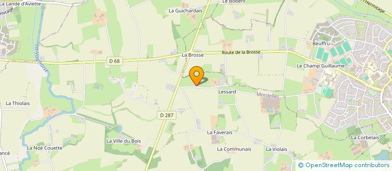 localisation de l'entreprise DOCTEUR VETERINAIRE LEA ANSART à MORDELLES