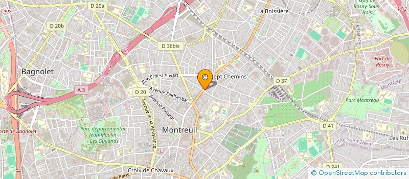 localisation de l'entreprise DOCTEURS BERNARD MARTIN & ALAIN GIRIAT à MONTREUIL