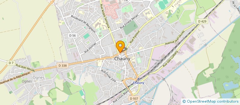 localisation de l'entreprise DOCTEURS BERRAFATO ET BESSON à CHAUNY