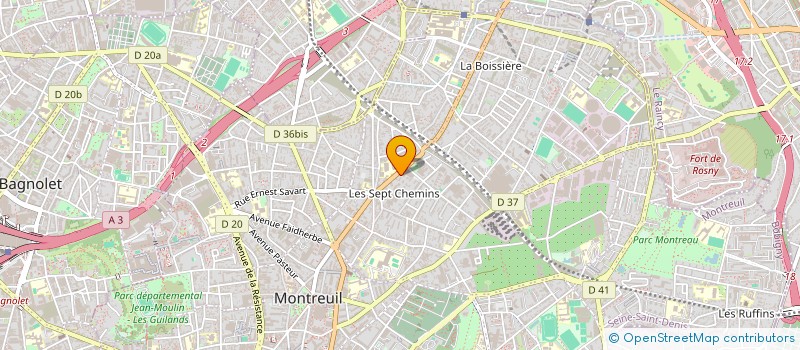 localisation de l'entreprise DOCTEURS GIRAUD ET ARRIGHI DE CASANOVA à MONTREUIL