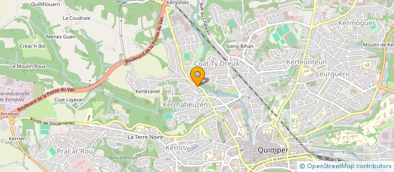 localisation de l'entreprise DOCTEURS SEZNEC ET GABORIAU à QUIMPER