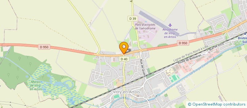 localisation de l'entreprise DOCTEURS VETERINAIRES EMMANUEL ET GUILLAUME BONNAVE  VITRY-EN-ARTOIS