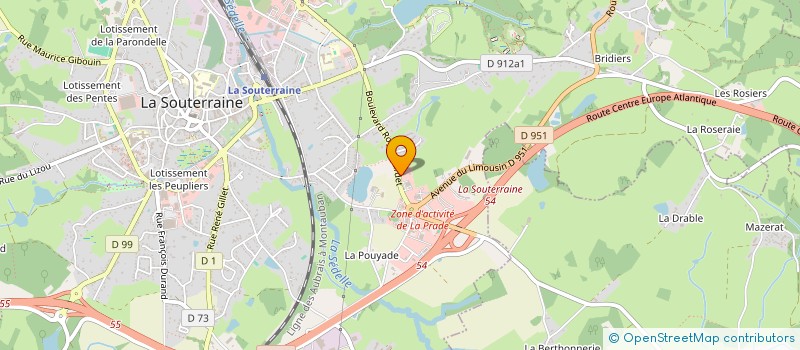 localisation de l'entreprise DOCTEURS VETERINAIRES FORMESYN STALMANS à LA SOUTERRAINE