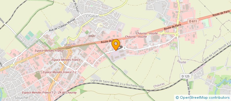 localisation de l'entreprise DOCUMENTIQUE 79  CHAURAY