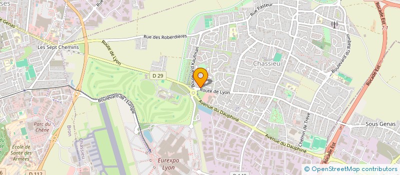 localisation de l'entreprise DODILLE 14  CHASSIEU