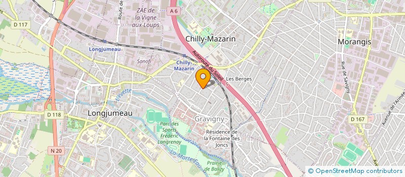 localisation de l'entreprise DOE GRILL à CHILLY-MAZARIN