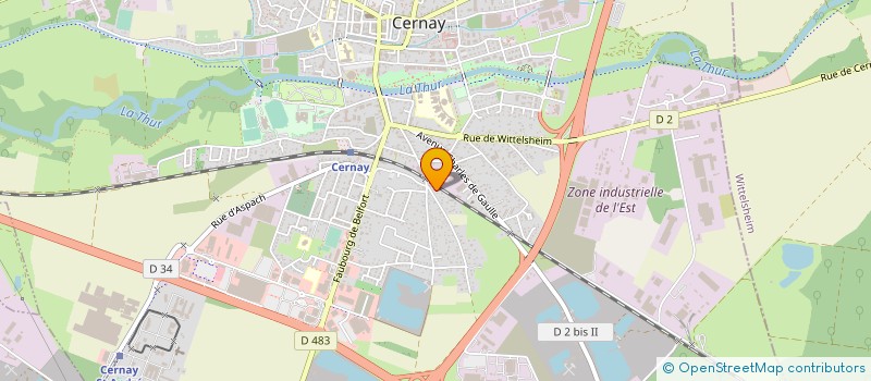 localisation de l'entreprise DOG FOOD à CERNAY