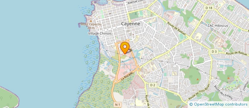 localisation de l'entreprise DOG S SECURITY OUTRE MER 2 à CAYENNE