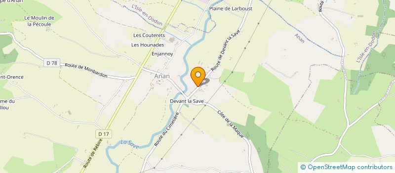 localisation de l'entreprise DOGART à ANAN