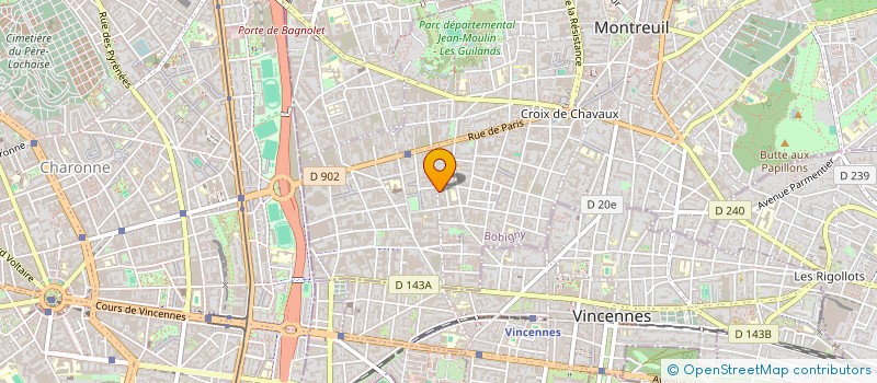 localisation de l'entreprise DOGBLESS à MONTREUIL