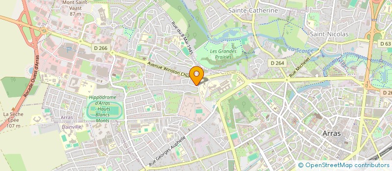 localisation de l'entreprise DOINET COUVERTURES à ARRAS