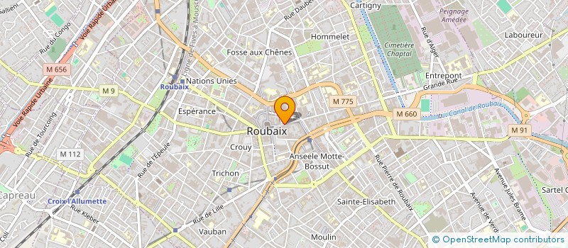 localisation de l'entreprise DOIVAN II  ROUBAIX