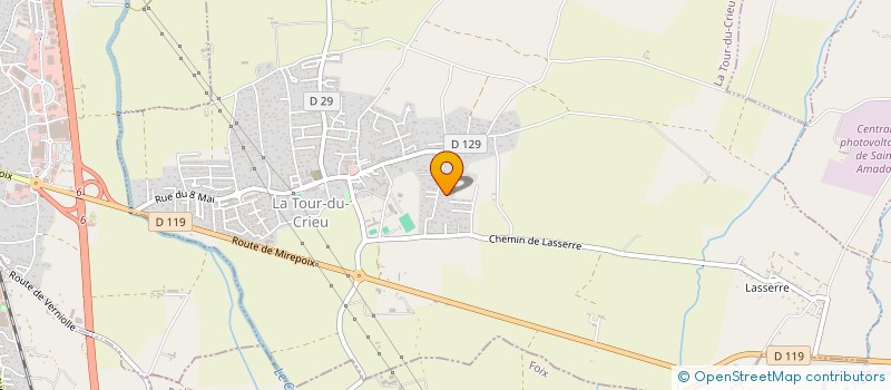 localisation de l'entreprise DOJELO à LA TOUR-DU-CRIEU
