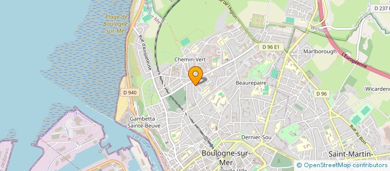 localisation de l'entreprise DOJO 62 COURS DE KARATE à BOULOGNE-SUR-MER
