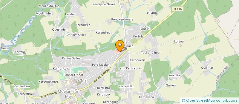 localisation de l'entreprise DOJO DES TROIS RIVIERES  QUIMPERLE