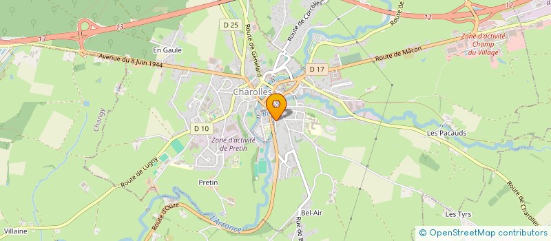 localisation de l'entreprise DOJO FORME JUDO CLUB CHAROLAIS  CHAROLLES