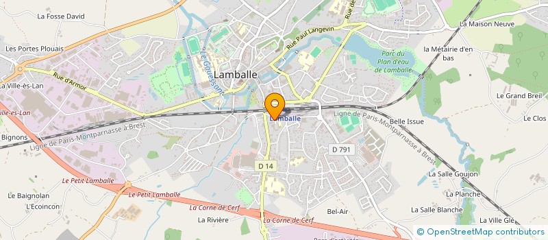 localisation de l'entreprise DOJO PAYS LAMBALLE JUDO CLUB à LAMBALLE-ARMOR