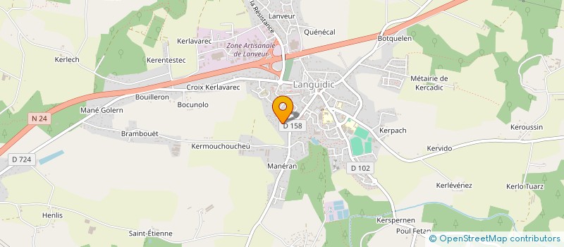 localisation de l'entreprise DOJO SHIN LANGUIDIC  LANGUIDIC