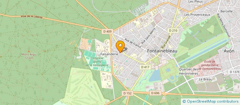 localisation de l'entreprise DOJO SUD 77 à FONTAINEBLEAU