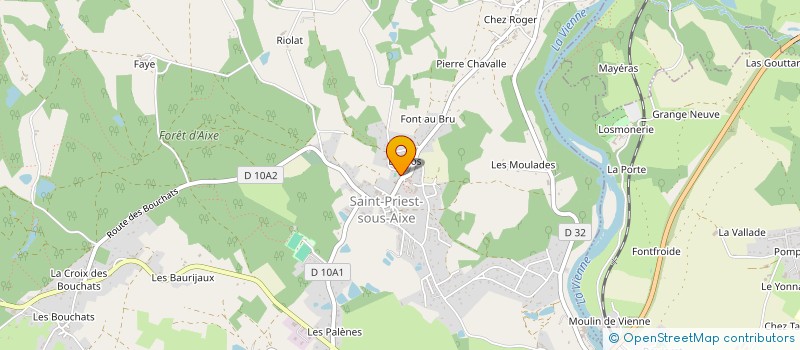 localisation de l'entreprise DOLCE VITA 87 à SAINT-PRIEST-SOUS-AIXE