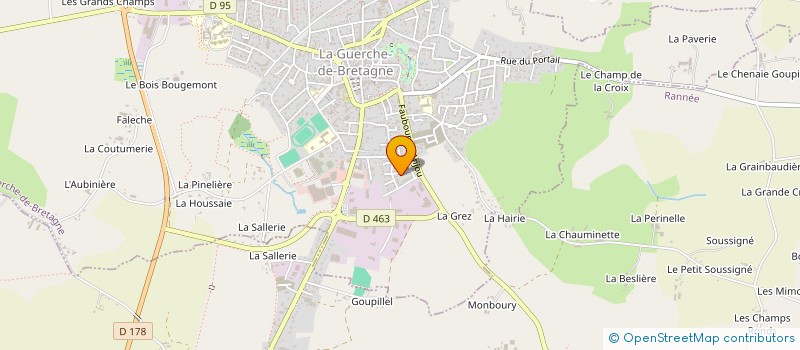localisation de l'entreprise DOLITERIE  LA GUERCHE-DE-BRETAGNE