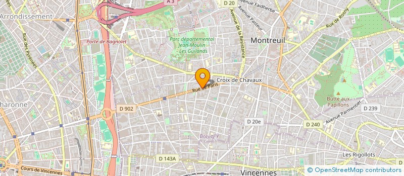 localisation de l'entreprise DOM  MONTREUIL