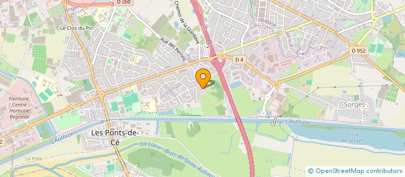 localisation de l'entreprise DOM.B TOURNAGE  LES PONTS-DE-CE