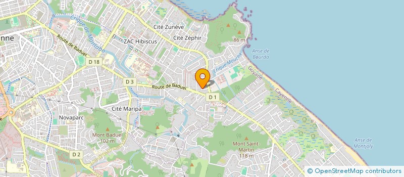 localisation de l'entreprise DOM COM 152  CAYENNE