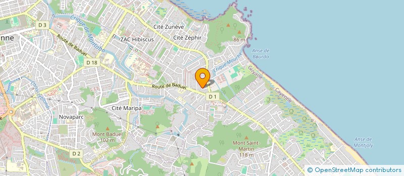 localisation de l'entreprise DOM COM 153  CAYENNE