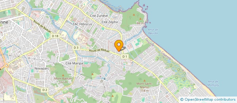 localisation de l'entreprise DOM COM 156  CAYENNE