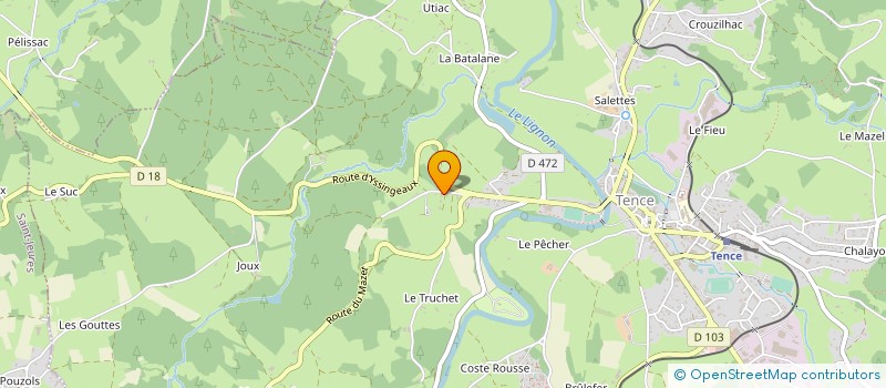 localisation de l'entreprise DOM'CONSTRUCTION  TENCE