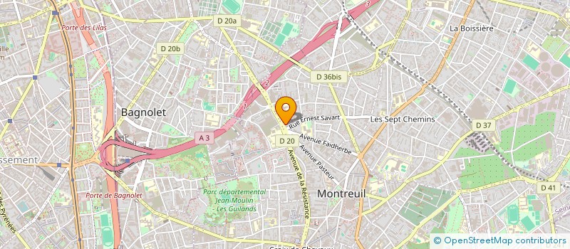 localisation de l'entreprise DOMAIN EXPRES SCENIQ IMPROVIS RYTHME à MONTREUIL