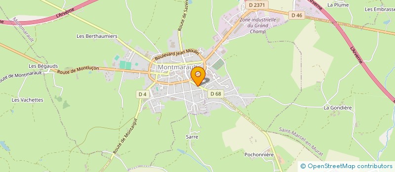 localisation de l'entreprise DOMAINE BOCAGE BOURBONNAIS  MONTMARAULT