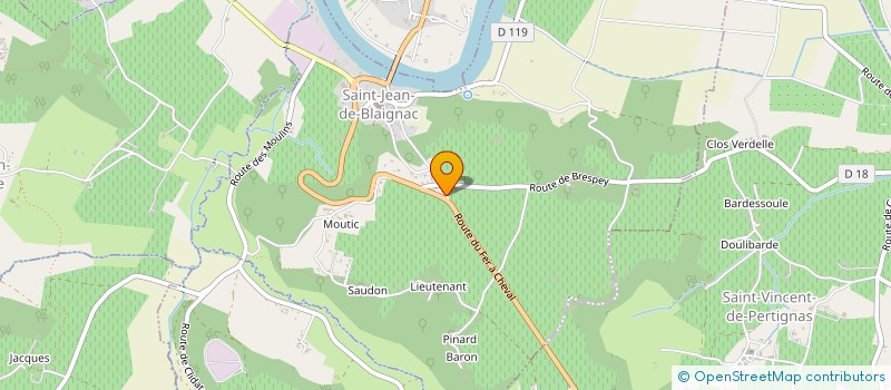 localisation de l'entreprise DOMAINE BOEGLIN  SAINT-JEAN-DE-BLAIGNAC