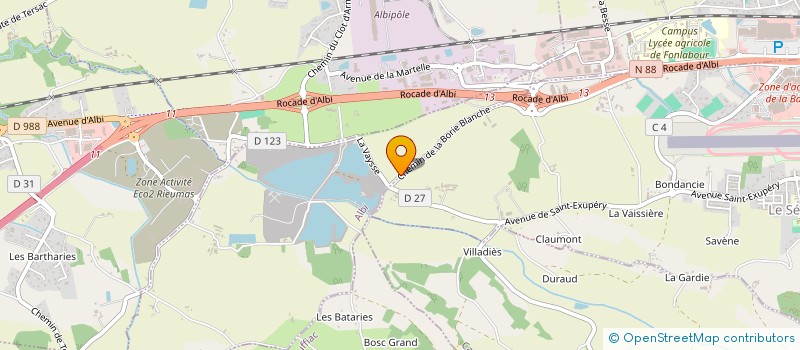 localisation de l'entreprise DOMAINE BORIE BLANCHE à ALBI