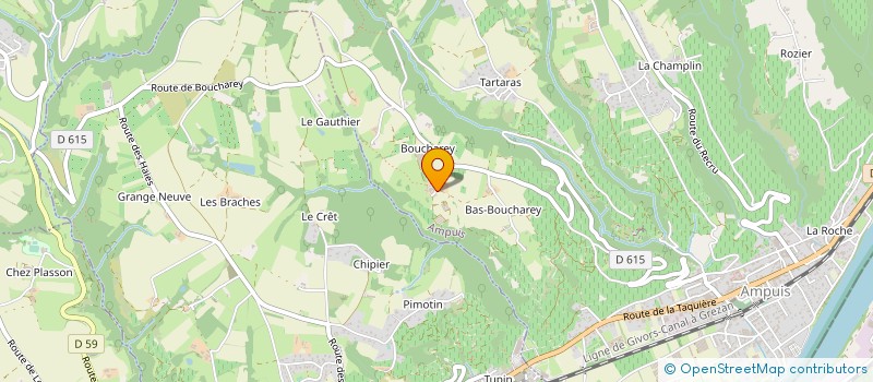 localisation de l'entreprise DOMAINE CHAMBEYRON à AMPUIS