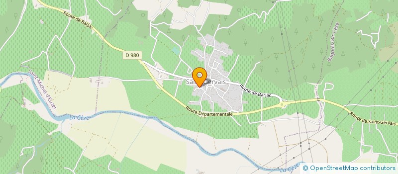 localisation de l'entreprise DOMAINE CLAVEL à SAINT-GERVAIS