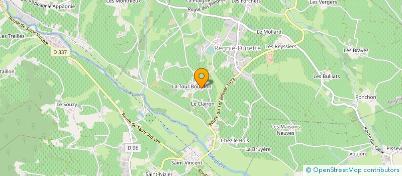 localisation de l'entreprise DOMAINE COTE DE LA PIERRE à REGNIE-DURETTE