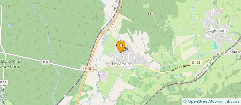 localisation de l'entreprise DOMAINE DANIEL DUGOIS  LES ARSURES