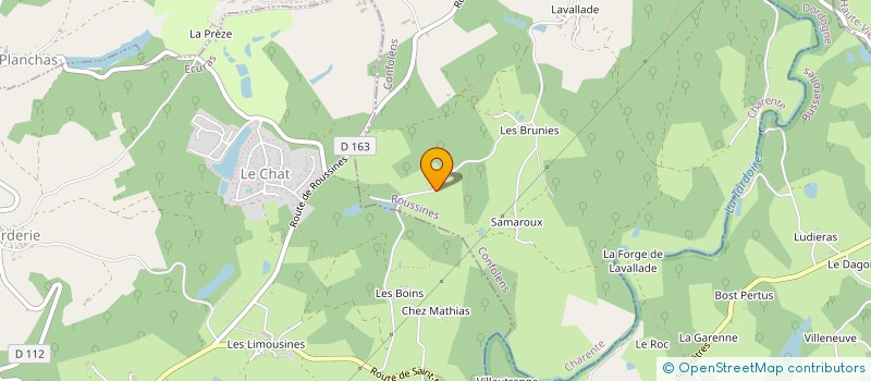 localisation de l'entreprise DOMAINE DE BELLAC SAS  ROUSSINES