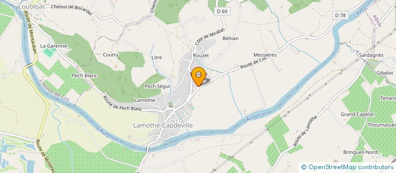 localisation de l'entreprise DOMAINE DE BELLEVUE  LAMOTHE-CAPDEVILLE