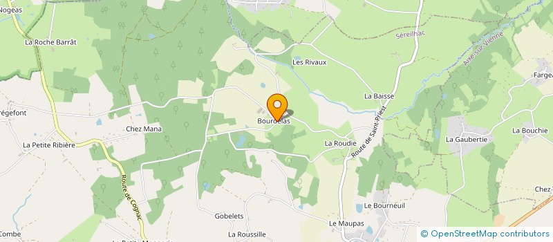 localisation de l'entreprise DOMAINE DE BOURDELAS à SEREILHAC