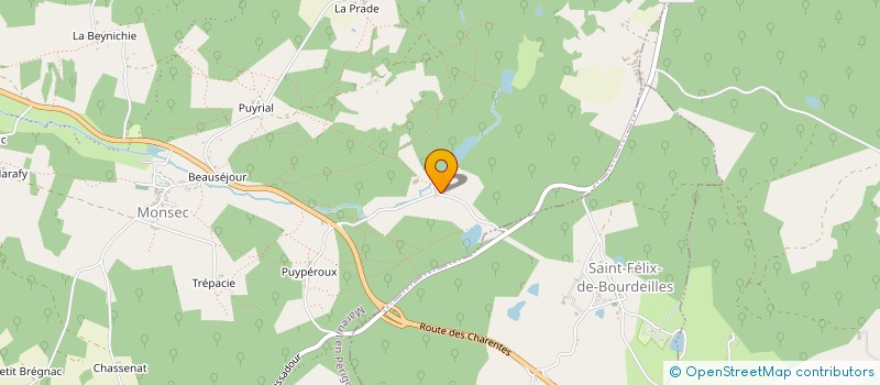 localisation de l'entreprise DOMAINE DE BRANTOME  SAINT-FELIX-DE-BOURDEILLES